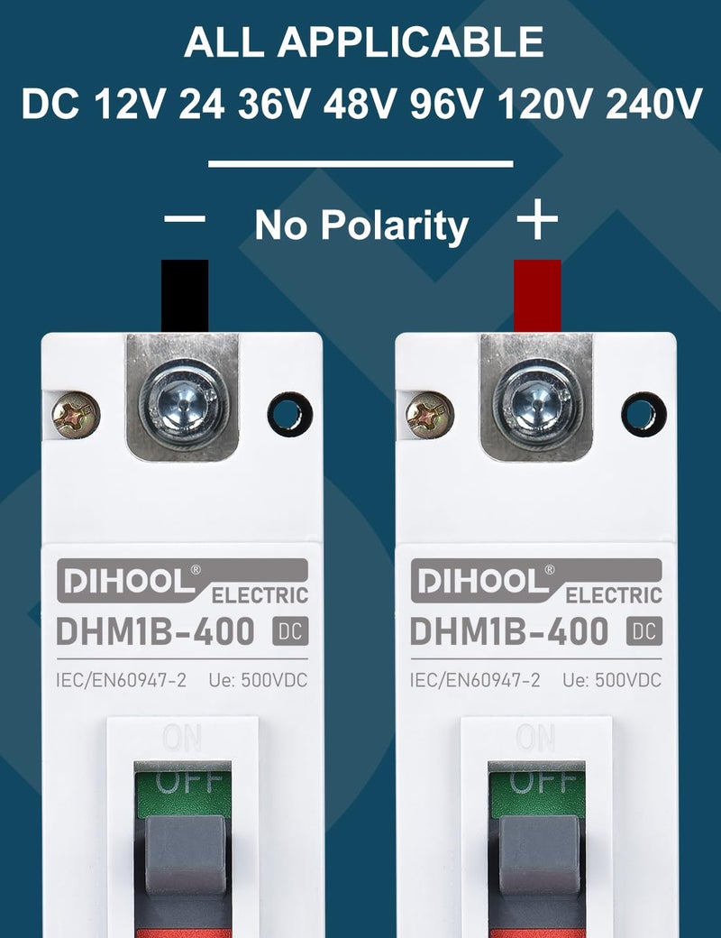 DIHOOL Heavy Duty Battery Disconnect Switch, 300 Amp DC Circuit Breaker for Car Audio RV Marine Boat Truck Trolling - Image 3